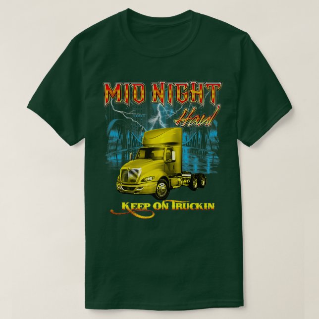 Camiseta Midnight haul truck design92 (Frente do Design)