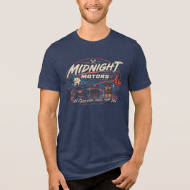 Camiseta Midnight Motors 1984 Garage Automotivo Retro