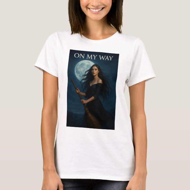 Camiseta Midnight Witch Flight (Frente)