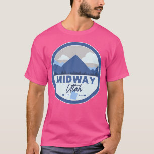 Camiseta Midway Utah Ut Monta Crachá Caminhando Souvenir