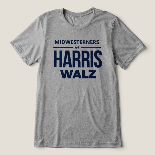 Camiseta Midwesterners para Harris Walz (Design frontal)