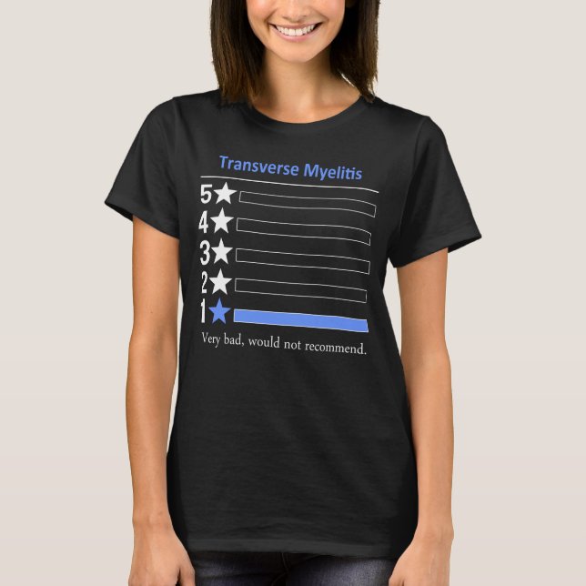 Camiseta Mielite Transversa Muito má recomendação (Frente)