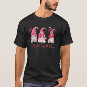 Camiseta Mieloma Múltiplo Fé Esperança Amor Burgundy Gnomes