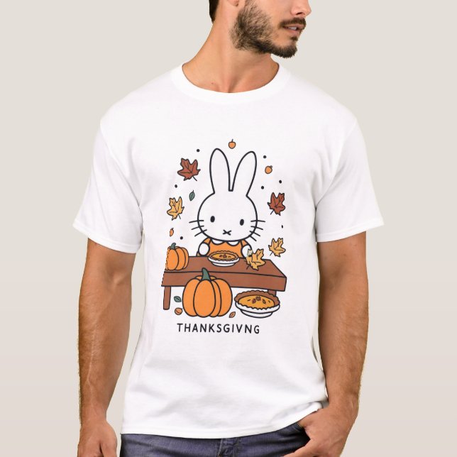 Camiseta Miffy no Dia de Ação de Graças (Frente)