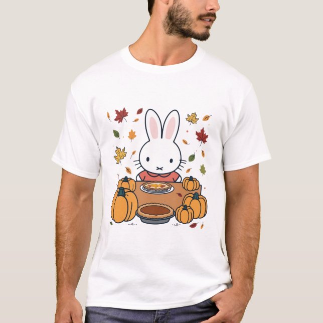 Camiseta Miffy no Dia de Ação de Graças  (Frente)