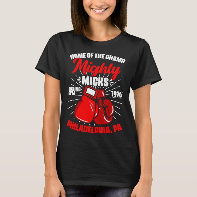 Camiseta Might's Boxing Gym Vintage Luvas Retro (Frente)