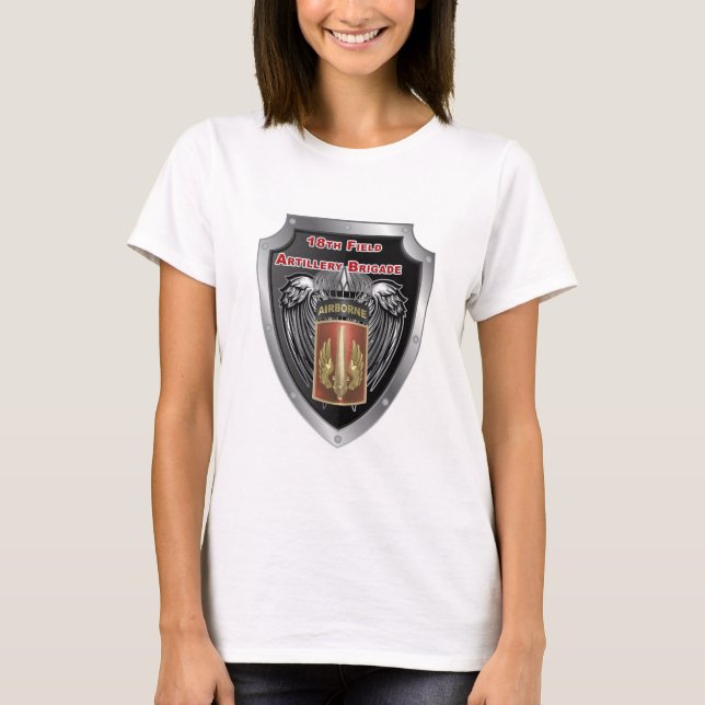 Camiseta Mighty 18th Field Artillery Brigade Airborne (Frente)