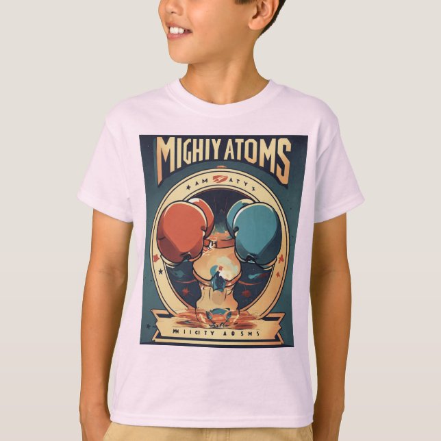 Camiseta Mighty Atoms – Abstract Logo for a Modern Women's  (Frente)
