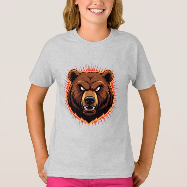 Camiseta Mighty Bear – Raw Strength of Nature (Frente)