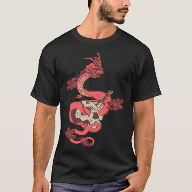 Camiseta mighty dragon Chinese lizard aesthetic clothes (Frente)