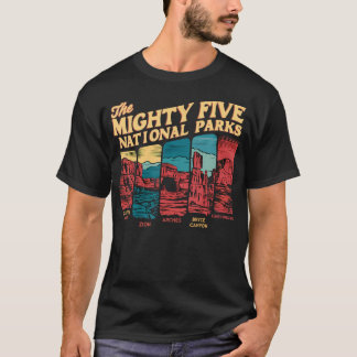 Camiseta Mighty Five Grandes 5 Parques Nacionais Caminhada