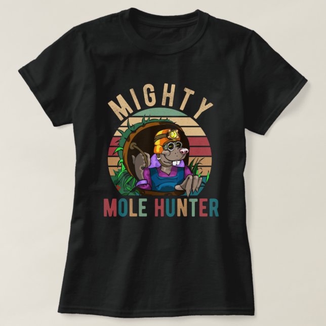 Camiseta Mighty Mole Hunter (Frente do Design)