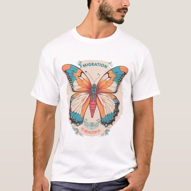 Camiseta Migração é um belo monarca (Frente)
