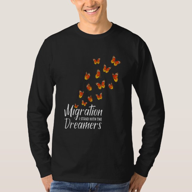 Camiseta Migração Eu Fico Com A Manteiga De Monarca Dos Son (Frente)