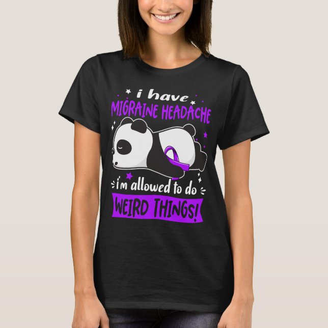 Camiseta Migraine Headache Awareness Month Ribbon Gifts (Frente)