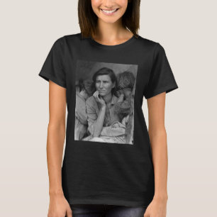 Camiseta Migrante Mãe Nipomo California por Dorothea Lange