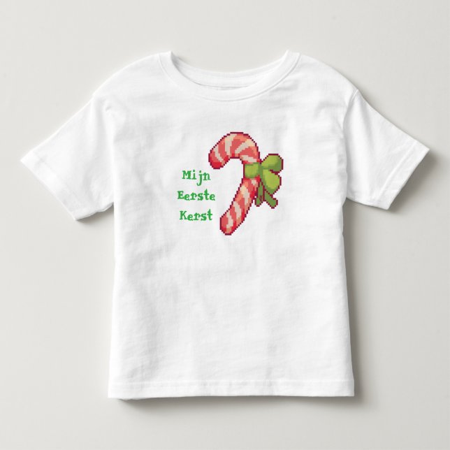 Camiseta Mijn eerste Kerst. Pixel Art, Pixelart  (Frente)