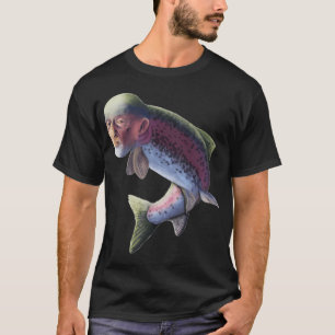 Camiseta Mike Peixe Ou Homem Truta Amaldiçoada Arco-Íris St