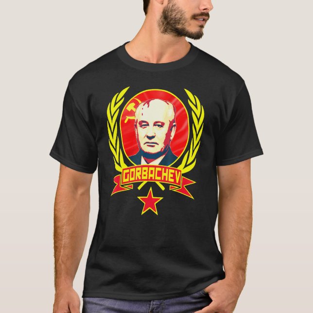 Camiseta Mikhail Gorbachev Comunismo soviético Propaganda (Frente)