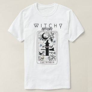Camiseta Mikitiez bruxa básica bruxinha feiticeiro cartão d