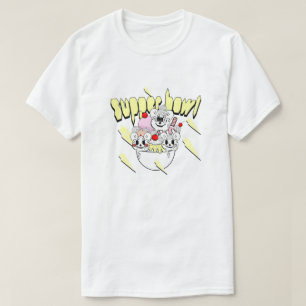 Camiseta Mikitiez jantar tigela de sundae de sorvete de lav