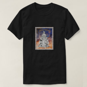 Camiseta Mikitiez noiva esqueleto branco do crânio