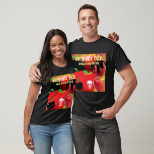 Camiseta Mikitiez red skull, tóxica para a maçã vegan, verã