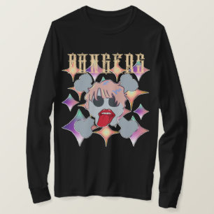 Camiseta Mikitiez rock star skull red aniversário redlip