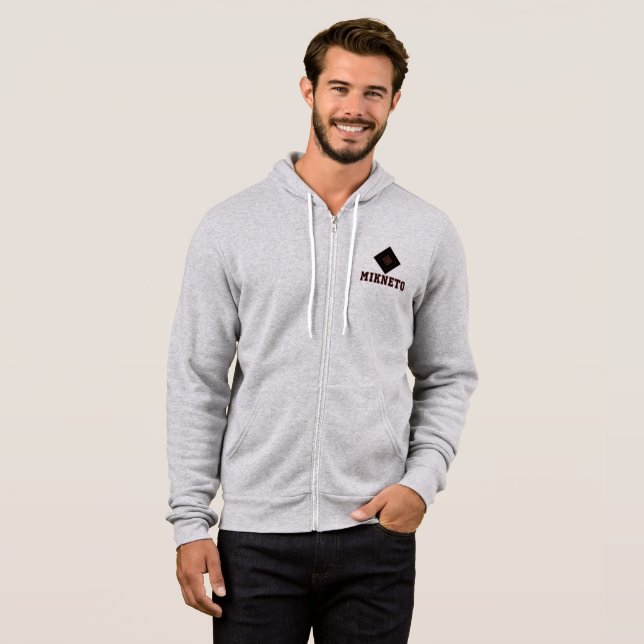 Camiseta MIKNETO® - Casaco com Capuz e Zíper (Frente Completa)