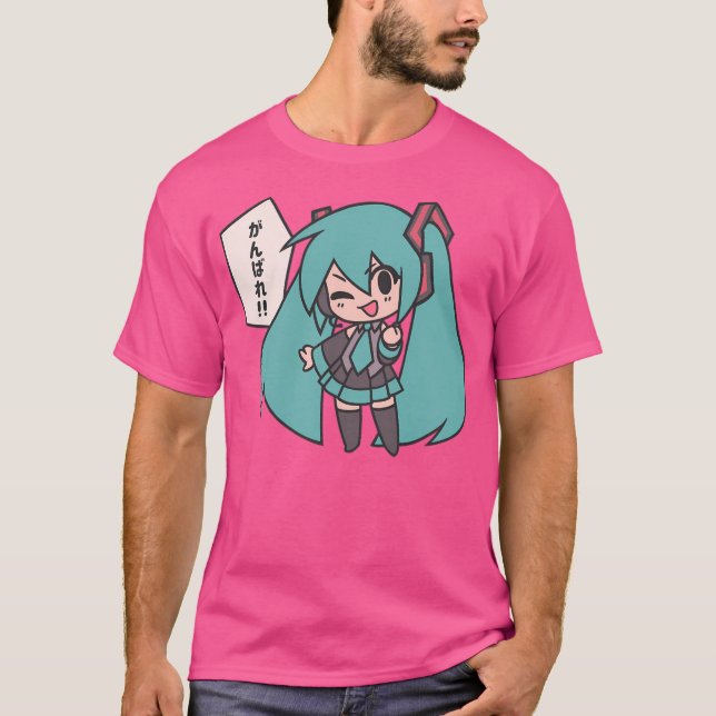 Camiseta Miku Ganbare Ganbatte Chibi (Frente)