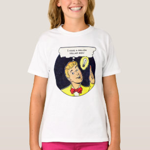 Camiseta Mil Dólares Ideia Seu Texto Retroativo Painel Hist