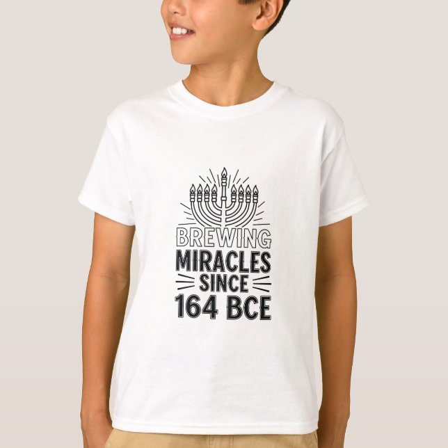 Camiseta Milagres De Criação Desde 164 ABCE Hanukkah Judeu (Frente)
