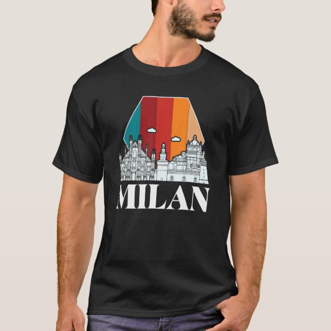 Camiseta Milan Cathedral Skyline Itália (Frente)