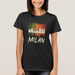 Camiseta Milan Skyline Retro Da Itália Dom De Milan