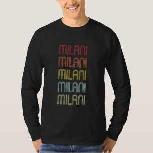 Camiseta Milani Retro Wordmark Pattern Vintage Personalizad