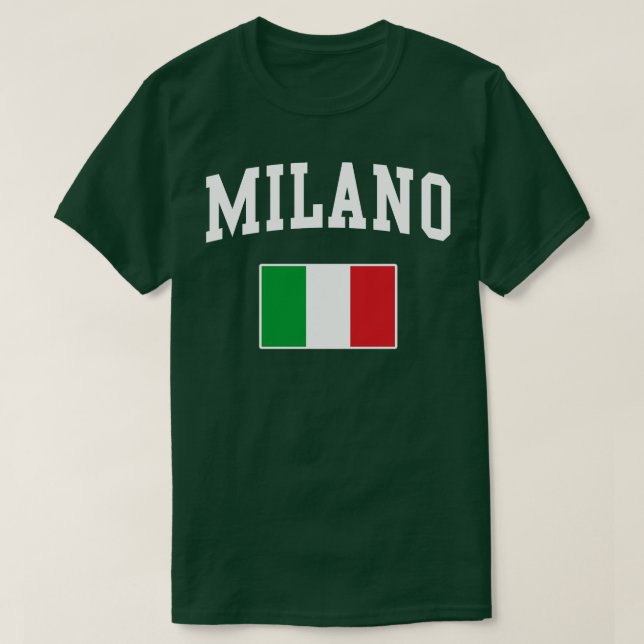 Camiseta Milano Milão Itália Itália Itália Itália Bandeira  (Frente do Design)