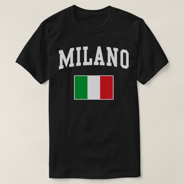 Camiseta Milano Milão Itália Itália Itália Itália Bandeira  (Frente do Design)