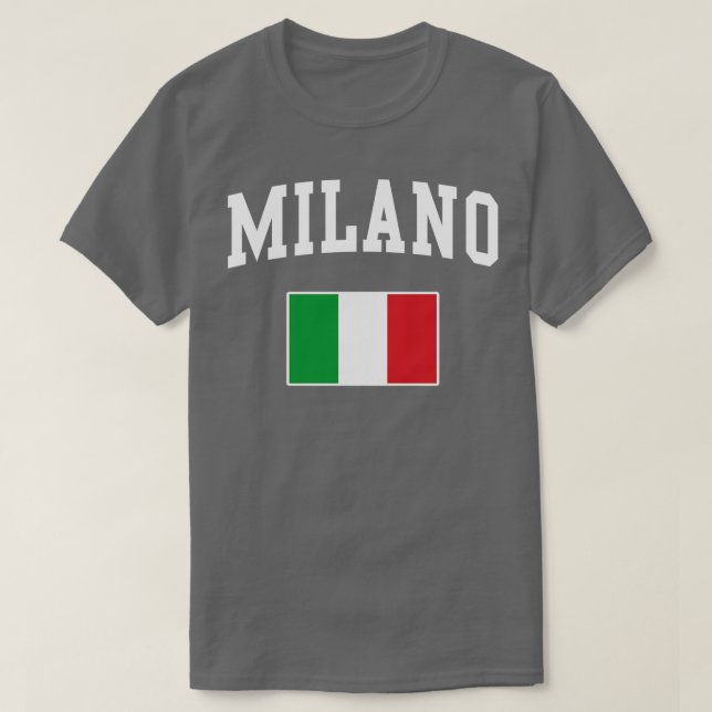Camiseta Milano Milão Itália Itália Itália Itália Bandeira  (Frente do Design)