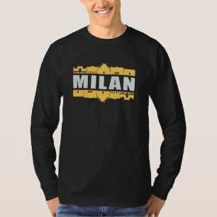 Camiseta Milão Itália Cidade Skyline Cityscape Funny Gift