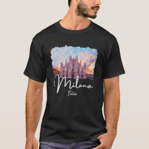 Camiseta Milão Itália Painting Souvenir 1