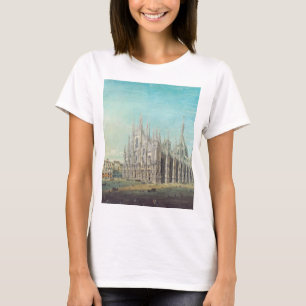 Camiseta Milão Piazza del Duomo década de 1850 por Carlo Bo