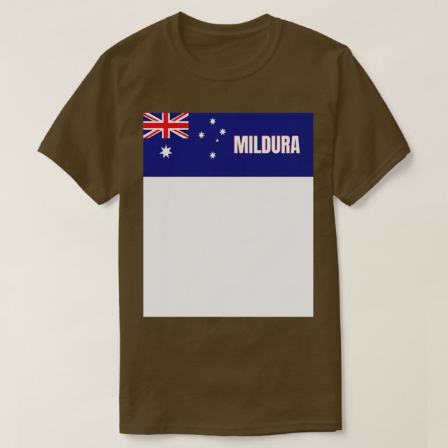 Camiseta Mildura City in Australian Flag (Frente do Design)