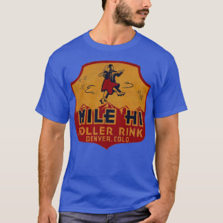 Camiseta Mile Hi Roller Rink Vintage Defunct Skating Club