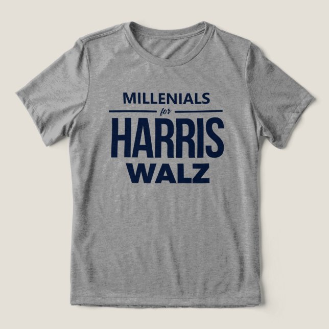 Camiseta Milênios para Harris Walz (Design frontal)