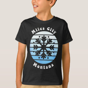 Camiseta Miles cidade montana floco de neve natal inverno