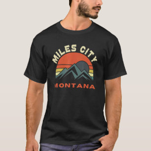 Camiseta Miles City Montana Montanhas Retro