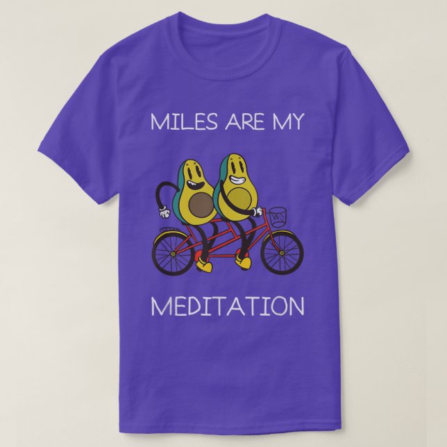 Camiseta Miles Meditation Mountain Avocado Biking Cycling B (Frente do Design)