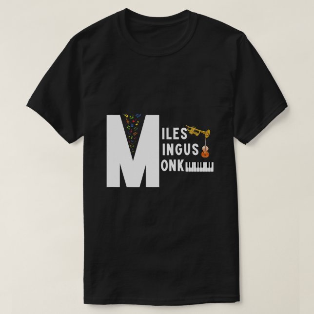 Camiseta Miles Mingus Monk Famosa Orquestra Jazz Vamos (Frente do Design)