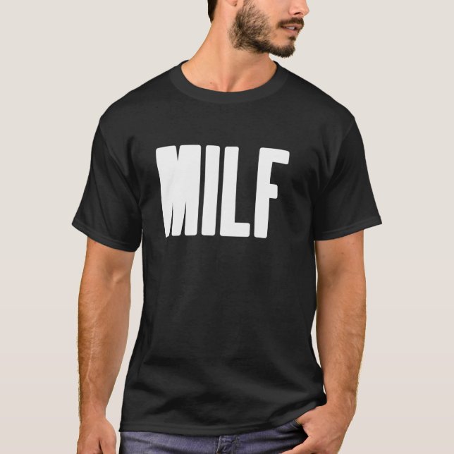 Camiseta MILF Humorous Gift For Hot Mamãe Day Aweso (Frente)