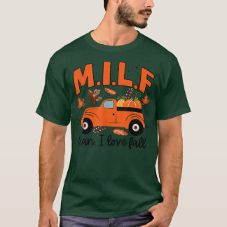 Camiseta Milf Man I Love Call Funny Seasonal Truck Pumpkin